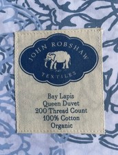 John Robshaw Bay Lapis Queen Duvet - New with Tags picture