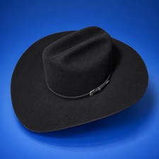 Rodeo King Black 5x Beaver Felt Western Cowboy Hat Size 7 picture