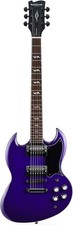 WestCreek RACER Solid Body Electric Guitar, Matte Purple, Dual Alnico Humbuck... picture