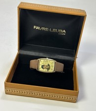 Vintage Favre-Leuba Genève Saddam Hussein Iraqi Student Union Tank Watch Boxed picture