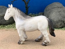 Vintage Bullyland Germany White Horse Figure painted plastic size: 3