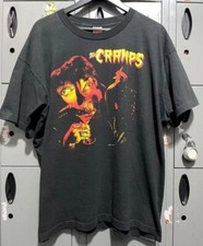 The Cramps Tour 1992 Vintage Psychobilly Punk Black Concert T-Shirt picture