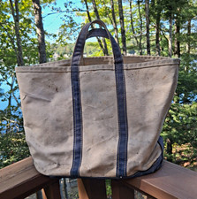 Vintage L.L. Bean, Single Stitched, Boat and Tote Large, 70's -80's LL Bean Bag picture