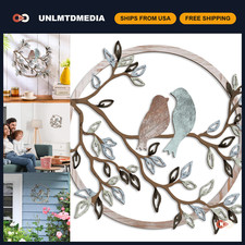 Metal Wall Art - Bird & Branches Hanging Decor, Vibrant Colors for Home Decor picture
