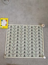 $1 50 Note Sheet Uncut Currency 2017  face value $50 picture