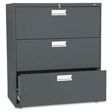 The Hon 683LS Lateral File 3 Drawer Charcoal Steel 36