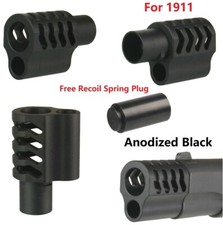 1911 .45 ACP Muzzle Brake Compensator,Chevron Side Port,Anodized Black picture
