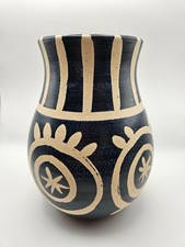 Vintage Flavia (Bitossi) Italy Ceramic Vase MCM Starburst Abstract 8