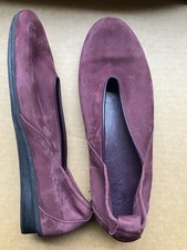 Arche LN France Ballet Flats Suede Size 41 US 9.5  Raisin/Burgundy- Leather Trim picture