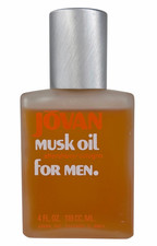 Vintage Jovan Musk Oil For Men 4 oz Aftershave Cologne Original 1970s Chicago IL picture