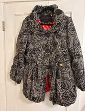 Vintage Betsey Johnson Rose Garden Tweed Coat Y2K 3/4 Sleeve Lined 14 picture