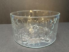 MCM Iittala Finland Flora Nuutajarvi Oiva Toikka Large Clear Glass Bowl picture