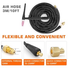 FEIFANKE TIG Welding Torch WP-17V, 13FT Air-Cooled 35-50mm² to 10-25mm² Adapter picture