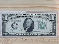 1928 B $10 Federal Reserve Note Banknote - REDEEMABLE IN GOLD picture