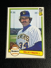 ‼️STELLAR VINTAGE‼️1982 Donruss Rollie Fingers #28 Milwaukee Brewers MLB MVP HOF picture