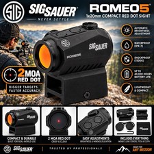 Black - Sig Sauer SOR52001 Romeo5 1x20mm Compact 2 Moa Red Dot Sight picture