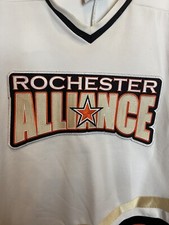 Vintage Rochester Alliance Hockey League Jersey Adult Large White  Made In  USA picture