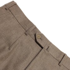 Isaia NWOT Dress Pants Size 52 (36 US) In Beige Melange 100% Wool picture