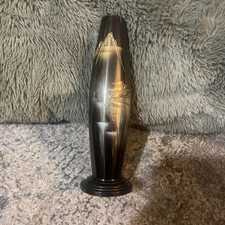 Antique Japanese Mixed Metal Bud Vase Bronze Silver Gold 8.5