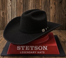 Resistol 4X Horseshoe Black Bound Edge Wool Cowboy Hat picture