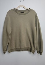 Super Nice H&M Relaxed Fit Cotton Blend Pullover Sweater Olive Green -Mens Large picture