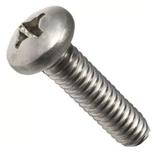 1/4-20 Phillips Pan Head Machine Bolts Stainless Steel All Sizes picture
