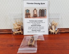 Dollhouse Quarter Scale Furniture KIT DIY Victorian Dressing Room Vanity 1:48 picture