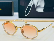 Jacques Marie Mage C301 Sunglasses Vintage Round Gold Metal Frame 49-24-145 picture