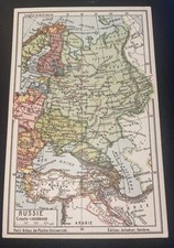 Antique Map/Population Chart of Russia, Ukraine, Lithuania, etc. Jeheber Geneva picture