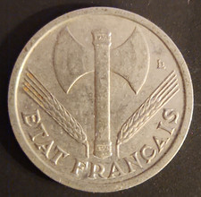 1 Franc Vichy French State 1943 WWII World Foreign Coin picture
