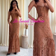 ZARA WOMAN NWT FW26 TOFFEE RING-DETAIL LACE STRAPPY DRESS ALL SIZES 1758/151/745 picture