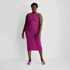 Future Collective Pink Halter Dress picture