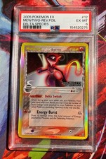 2005 POKEMON EX DELTA SPECIES STAMPED #12 MEWTWO-REVERSE FOIL PSA 6 picture
