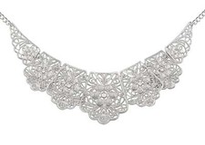 Women's Antique Inspired Matte Filigree Floral Cut Out Chunky Statement picture