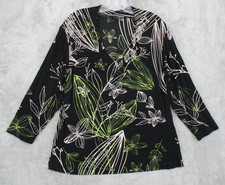 Chicos Travelers Blouse 3 US XL Travelers Slinky Knit Floral Stretch Bohemian picture