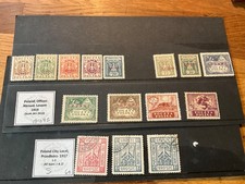 Polish Levant 1919 MI 1-12 signed Mh VF / CAT VALUE $1100 + grosze used picture