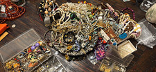 Huge Vintage Estate Jewelry Lot - Tangled Platter & Sorted  picture