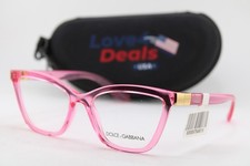 NEW DOLCE & GABBANA DG 5076 3097 CLEAR PINK GOLD AUTHENTIC EYEGLASSES 53-17 picture
