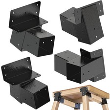 4Pack 4x4 Compound Angle Brackets Heavy Duty Deer Stand Bracket Hunting Blind picture
