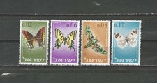 ISRAEL , 1965 , BUTTERFLIES , SET OF 4 STAMPS  ,  PERF , MNH picture