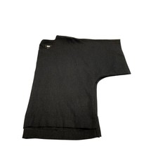 DKNY women's pure boxy/lagen look black linen blend top. picture