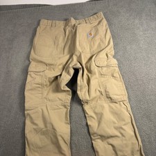 Carhartt Mens Ripstop Cargo Pants Khaki 104200-DKH 34x34 Utility Workwear picture