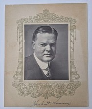 Antique 1927 Herbert Hoover Autographed Political Program Little Rock Arkansas  picture