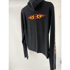 Balenciaga Unity Flame Hoodie Black Long Sleeve Graphic Sweatshirt XXL 794736 picture