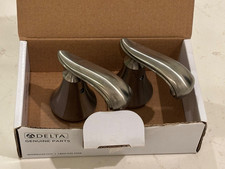 Delta H298SS French Curve Bath Faucet / Bidet Handles Stainless Genuine Delta Pa picture