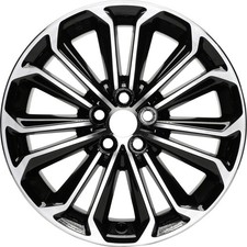 17x7 14 Spoke Refurbished Aluminum Wheel Machined and Painted Black 560-75152 picture