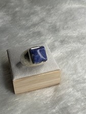 Rare Vintage Silpada Sterling Silver Blue Sodalite Tension-Set Ring R0942 SZ 6.5 picture