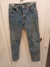 Vintage Levi's 90's Acid Wash Jeans, Blue, 34 x 34, Made in USA picture