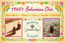 1960's Bohemian Chic-Essential Oil Fragrance .17 FL oz Spray Perfume Bottle picture