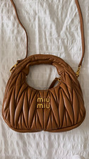 Miu Miu light brown Matelasse Top Handle Satchel, Detachable Strap, Dust Bag picture